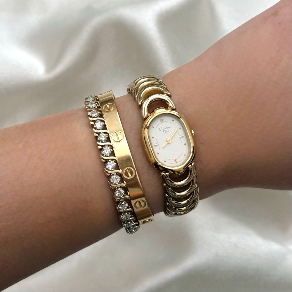 AUTHENTIC RARE VINTAGE DIOR GOLD WATCH - Picture 9 of 10